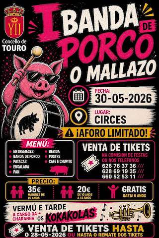 Fechas, información, programa, cartel, imágenes, mapa y ubicación de I Banda do Porco  en  Touro