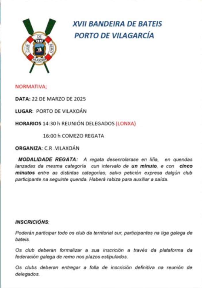 XVII Bandeira de Bateis Porto de Vilagarcia en Vilagarcía de Arousa