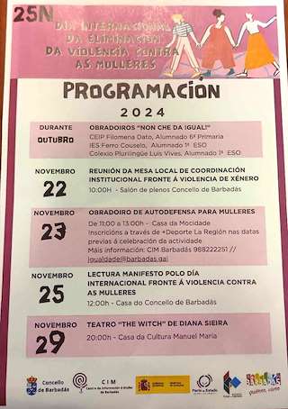 Fechas, información, programa, cartel, imágenes, mapa y ubicación de Barbadás Fronte a Violencia de Xénero