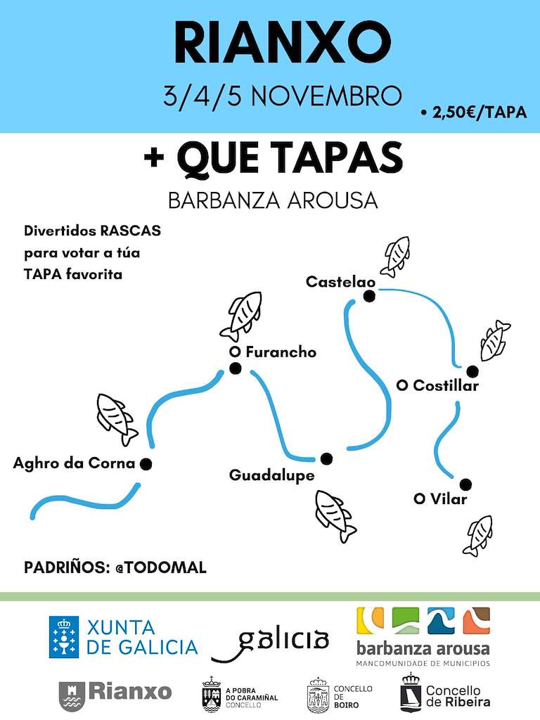 Barbanza Arousa + Q Tapas en Rianxo