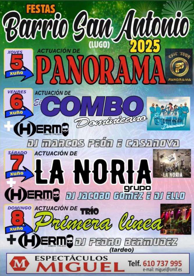 Barrio de San Antonio en Festas (2025) en Lugo