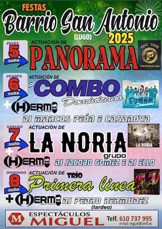 Fechas, información, programa, cartel, imágenes, mapa y ubicación de Barrio de San Antonio en Festas  en  Lugo