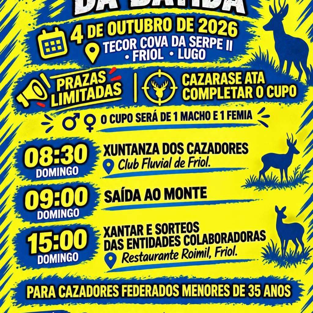 Batida ao Corzo (2026) en Friol