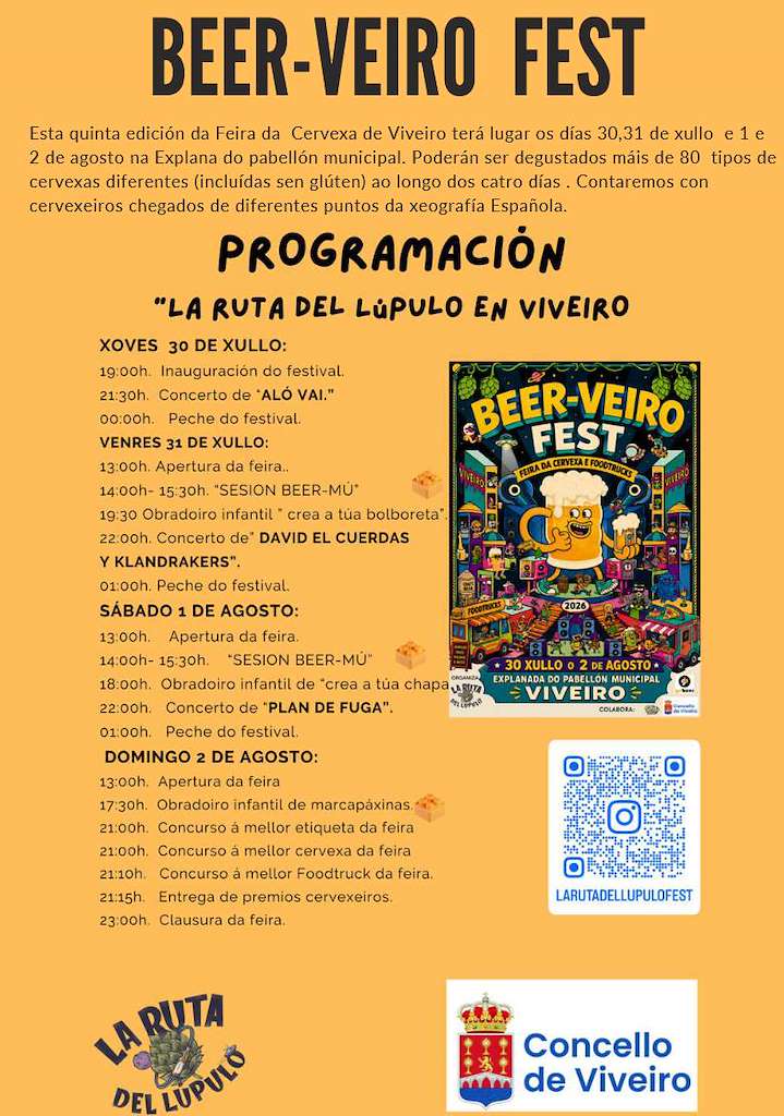 BeerVeiro Fest - Feira da Cervexa e Foodtrucks (2026) en Viveiro