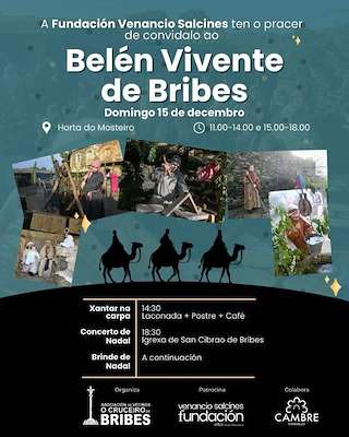 Fechas, información, programa, cartel, imágenes, mapa y ubicación de Belén Vivente de Bribes   en  Cambre