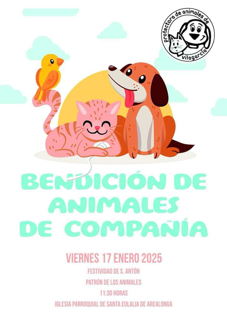 Bendición de Animales de Compañía de San Antón en Vilagarcía de Arousa