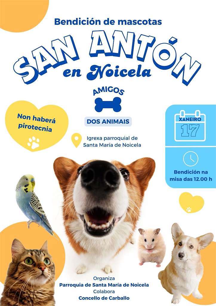Bendición de Mascotas de San Antón de Noicela en Carballo