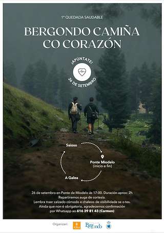Fechas, información, programa, cartel, imágenes, mapa y ubicación de Bergondo camiña co corazón