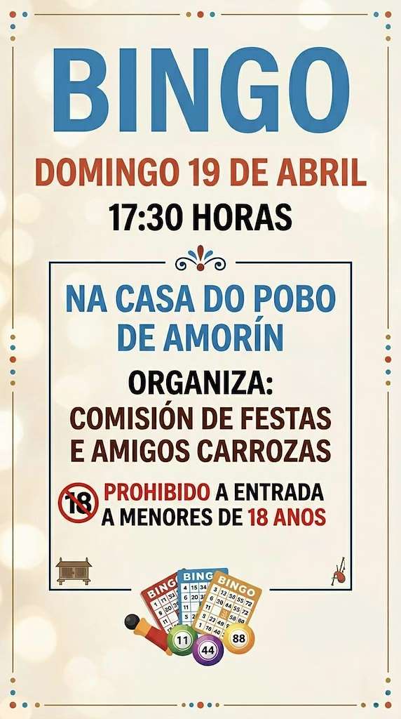 Bingo de Amorín (2026) en Tomiño