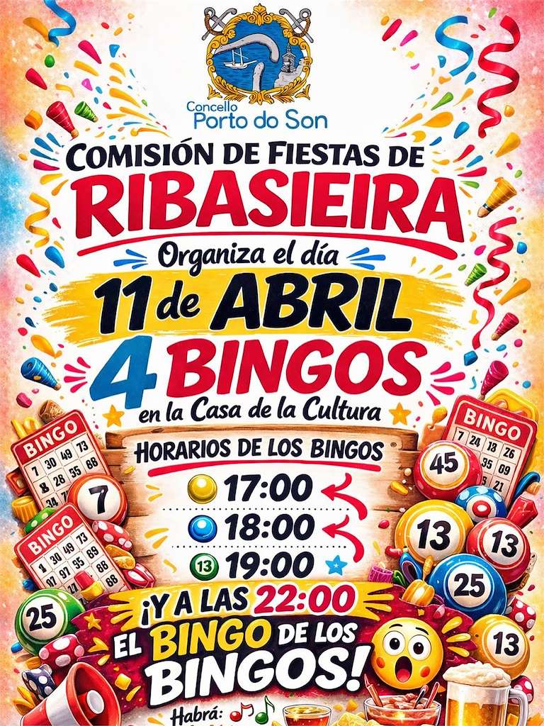 Bingo de Ribasieira (2026) en Porto do Son
