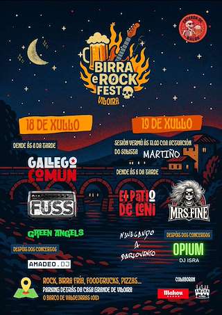 Fechas, información, programa, cartel, imágenes, mapa y ubicación de Birra & Rock Fest de Viloira  en  O Barco de Valdeorras