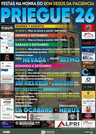 Fechas, información, programa, cartel, imágenes, mapa y ubicación de Bo Xesús da Paciencia de Priegue (2026) en Nigrán