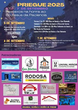 Fechas, información, programa, cartel, imágenes, mapa y ubicación de Bo Xesús da Paciencia de Priegue  en  Nigrán