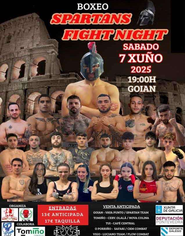 Boxeo Spartans Fight Night de Goián (2025) en Tomiño