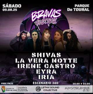 Fechas, información, programa, cartel, imágenes, mapa y ubicación de Bravas Festival  en  Xinzo de Limia