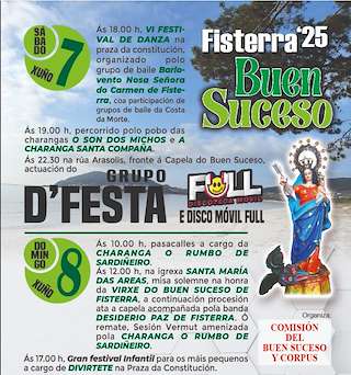 Fechas, información, programa, cartel, imágenes, mapa y ubicación de Buen Suceso  en  Fisterra