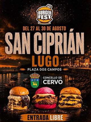 Fechas, información, programa, cartel, imágenes, mapa y ubicación de Burger Fest (2026)  en  Cervo
