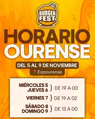 Fechas, información, programa, cartel, imágenes, mapa y ubicación de Burger Fest (2025)  en  Ourense
