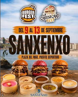 Fechas, información, programa, cartel, imágenes, mapa y ubicación de Burger Fest y La Cheesecake Fest (2026)  en  Sanxenxo