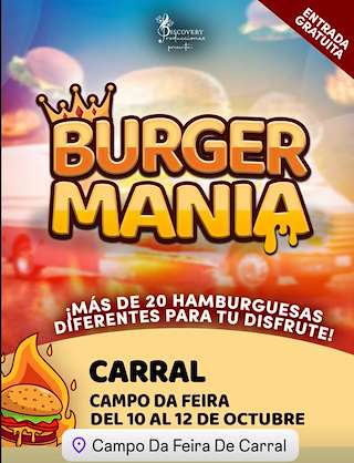 Fechas, información, programa, cartel, imágenes, mapa y ubicación de Burgermania  (2025)  en  Carral