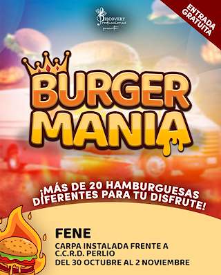 Fechas, información, programa, cartel, imágenes, mapa y ubicación de Burgermania (2025)  en  Fene