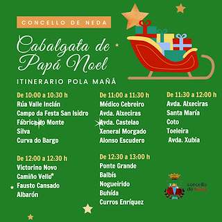 Cabalgata de Papá Noel en Neda