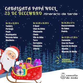 Cabalgata de Papá Noel en Neda
