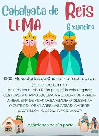 Cabalgata de Reyes de Lema en Carballo