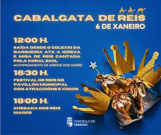 Fechas, información, programa, cartel, imágenes, mapa y ubicación de Cabalgata de los Reyes (2026)  en  Cerdido