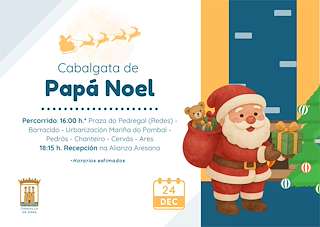 Fechas, información, programa, cartel, imágenes, mapa y ubicación de Cabalgata de Papá Noel (2025) en Ares