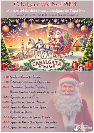 Fechas, información, programa, cartel, imágenes, mapa y ubicación de Cabalgata de Papá Noel  en  Camariñas