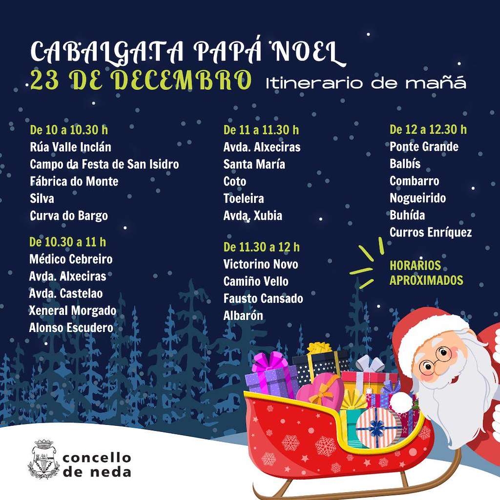 Cabalgata de Papá Noel en Neda