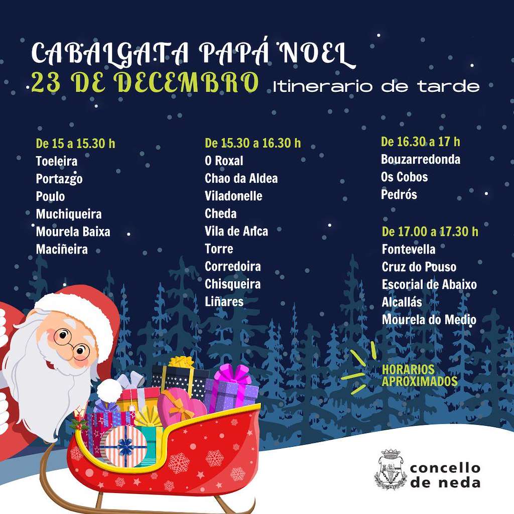 Cabalgata de Papá Noel en Neda