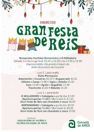 Fechas, información, programa, cartel, imágenes, mapa y ubicación de Cabalgata de Reyes (2026) en Ames