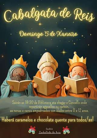 Fechas, información, programa, cartel, imágenes, mapa y ubicación de Cabalgata de Reis  en  Carballeda de Avia