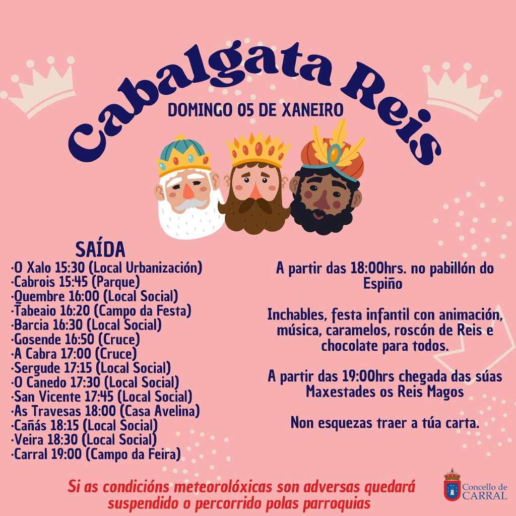 Cabalgata de Reis en Carral