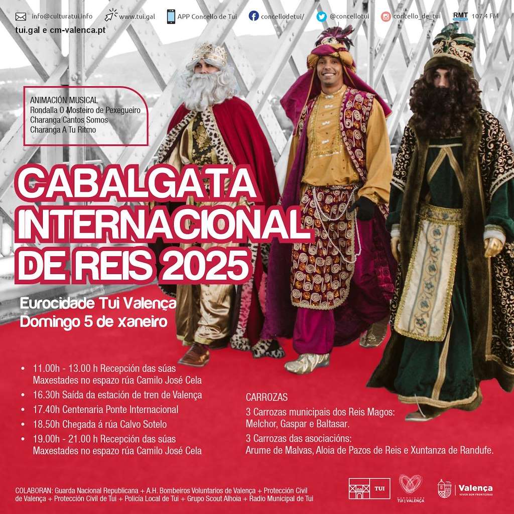 Cabalgata de Reis da Eurocidade (2025) en Tui