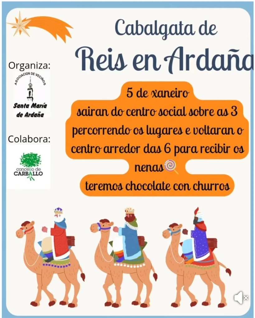 Cabalgata de Reyes de Ardaña en Carballo