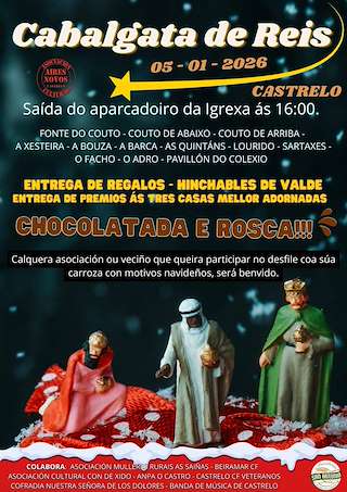 Fechas, información, programa, cartel, imágenes, mapa y ubicación de Cabalgata de Reyes de Castrelo (2026) en Cambados