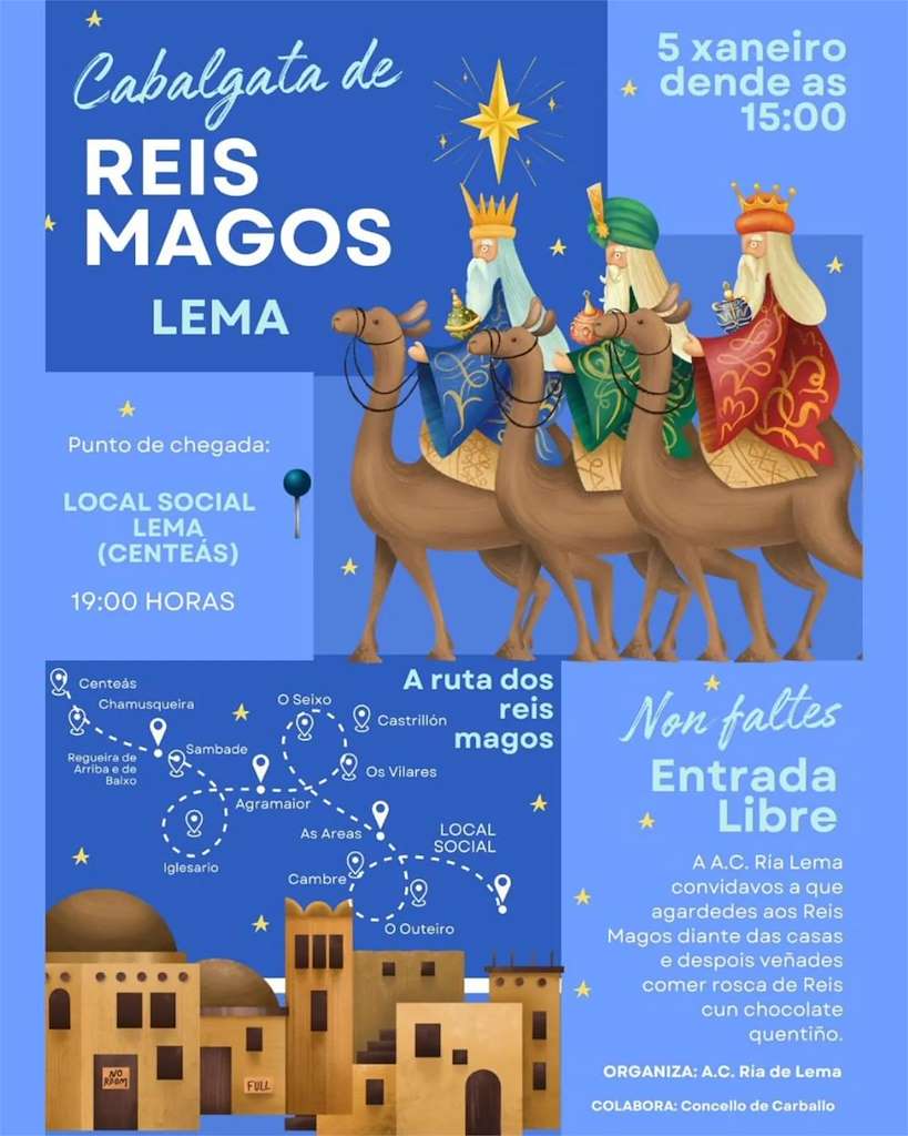 Cabalgata de Reyes de Lema en Carballo