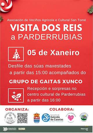 Fechas, información, programa, cartel, imágenes, mapa y ubicación de Cabalgata de Reis de Parderrubias  en  Salceda de Caselas