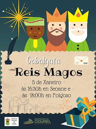Fechas, información, programa, cartel, imágenes, mapa y ubicación de Cabalgata de Reis  en  Folgoso do Courel
