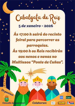 Fechas, información, programa, cartel, imágenes, mapa y ubicación de Cabalgata de Reyes (2026) en Lourenzá