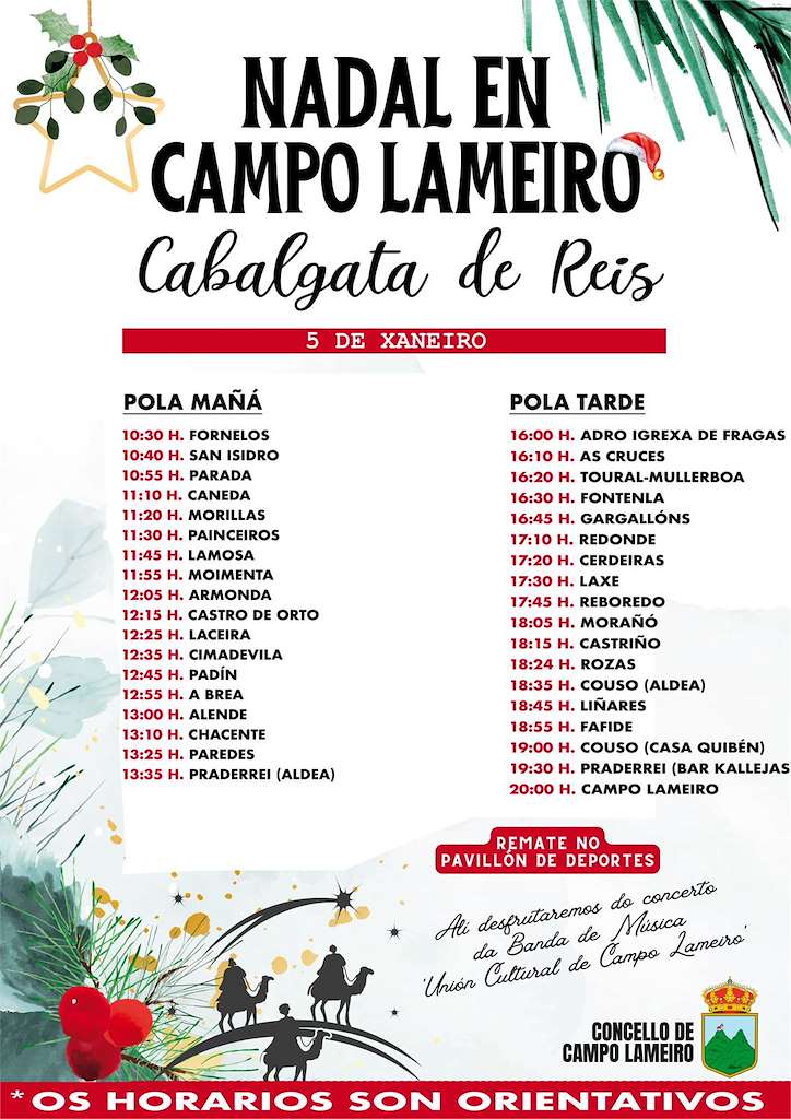Cabalgata de Reyes en O Campo Lameiro
