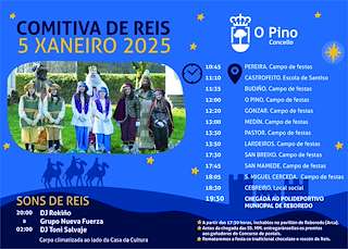 Fechas, información, programa, cartel, imágenes, mapa y ubicación de Cabalgata de Reis  (2026)  en  O Pino