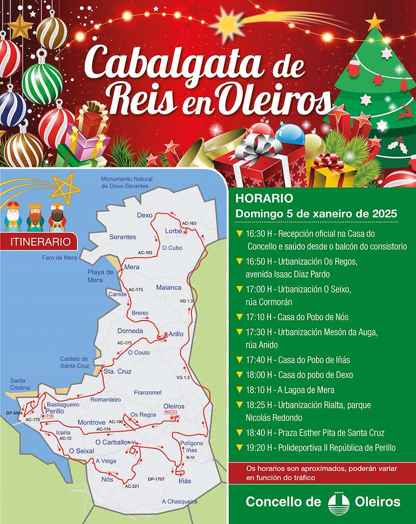 Cabalgata de Reis (2026) en Oleiros