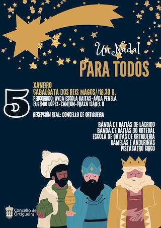 Fechas, información, programa, cartel, imágenes, mapa y ubicación de Cabalgata de Reyes (2026) en Ortigueira