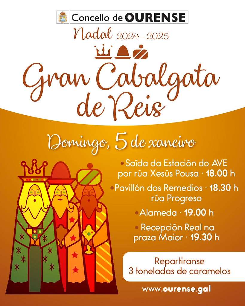 Cabalgata de Reis (2025) en Ourense