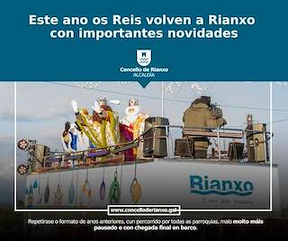 Fechas, información, programa, cartel, imágenes, mapa y ubicación de Cabalgata de Reis  en  Rianxo