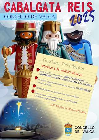Fechas, información, programa, cartel, imágenes, mapa y ubicación de Cabalgata de Reis (2026)  en  Valga